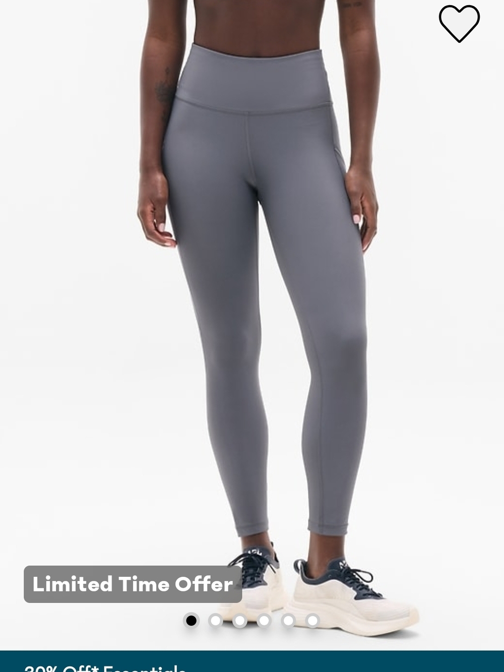 Athleta High-Rise Slate Grey Interval Stash 7/8 Tight Performance Leggings - Picture 5 of 7